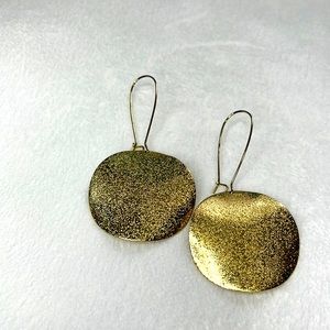 Gold dangle statement earrings